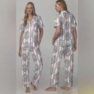 Bedhead Floral Purple Pajama Set with Short Sleeves